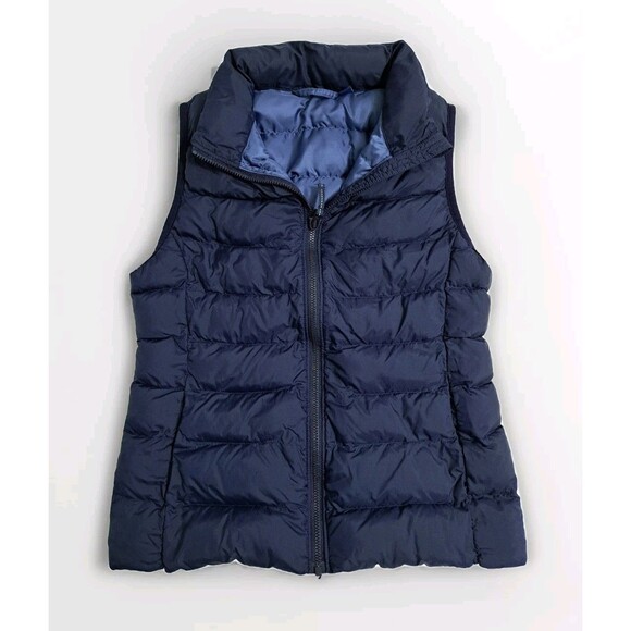 UNIQLO Boy's Size 11-12 Navy Blue Ultra Light Vest Zip Jacket Coat - Picture 1 of 10